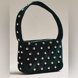 By Anthropologie Studded Velvet Shoulder Bag